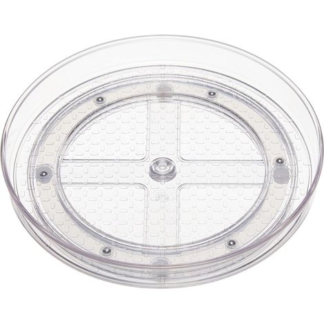 Lot de 2 Plateaux tournants, transparent, 22,9 cm, plastique sans BPA, cuisine (1/5)