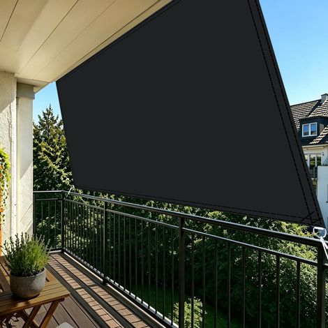 Voile d'ombrage imperméable (noir, 2 x 3 m) (1/5)