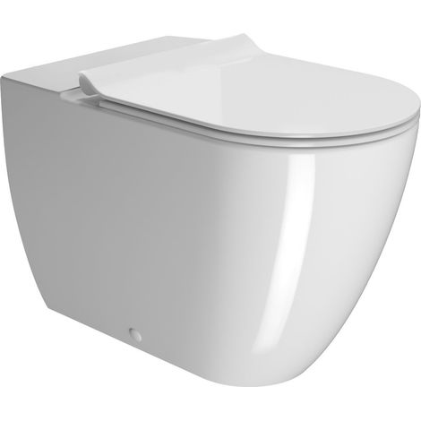 PURA WC combiné, siphon en S/siphon en P, Swirlflush, 36x63cm, blanc ExtraGlaze (1/2)
