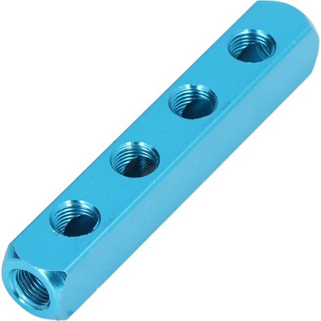 Collecteur pneumatique en aluminium AL-4 pour systèmes d'automatisation, bloc de distribution d'air