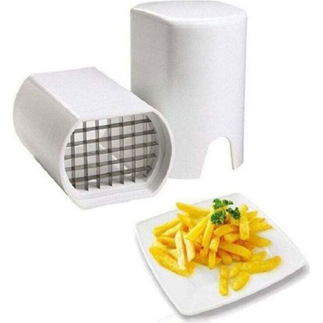 Coupe Frites - Manuel - Acier Inoxydable Et Plastique - Pour Pommes De Terre - 9,5 x 7,5 x 13,5 cm - 1 Pièce (1/4)