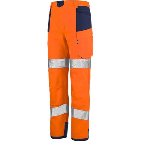 PANTALON PUPIL PI ORANGE FLUO / BLEU MARINE S - FR(40-42)