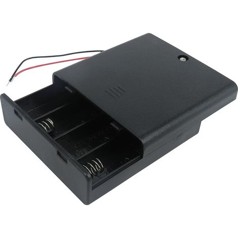 Porte-pile 4 x RS PRO AA, raccordement Fils ( Prix pour 1 ) (1/2)