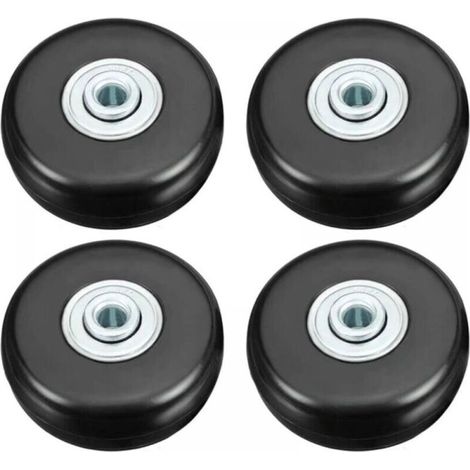 4 Pcs Luggage Casters, Heavy Duty Luggage Repair Casters, 50mm Silent Rubber Swivel Replacement Wheels for Suitcase/Luggage/Backpack/Travel (1/3)