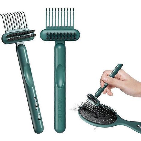 Brosse de nettoyage pour brosse à cheveux, peigne nettoyant 2 en 1, élimine la poussière (1/5)
