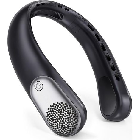 Ventilateur de cou portable, alimenté par batterie 3600 mAh, avec écran LED, 3 vitesses de vent, refroidissement rapide, ultra silencieux, rechargeable par USB, pour homme, femme, extérieur et intérie (1/5)