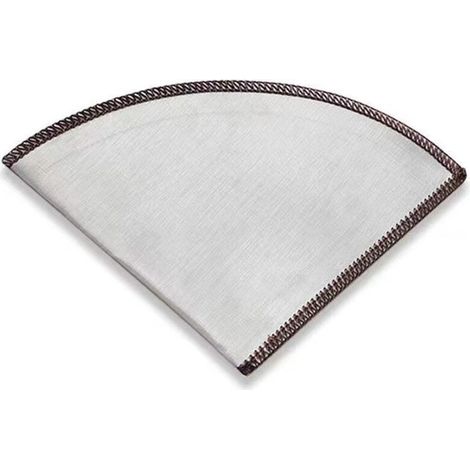 Wiederverwendbarer Edelstahl-Kegelfilter für V60-, Chemex- und Hario-Kaffeemaschinen feinmaschiger, papierloser Kaffeefilter einfach zu verwenden und (1/4)