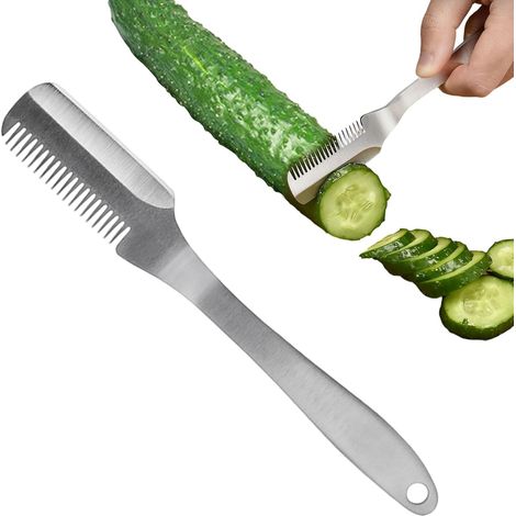 Picadora de cebollas con soporte  Cortador de verduras de acero inoxidable para picar alimentos - Accesorio de cocina multifuncional (1/5)