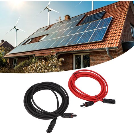 1 Paar 4 mm² Solarkabelverlängerungen mit MC4-Steckern für 4 m Photovoltaik-Solaranlagen (1/5)