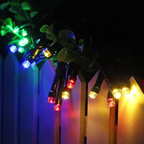 1 chaîne lumineuse solaire, 50 led, 7m, ip65 étanche, décor jardin intérieur extérieur (1/5)
