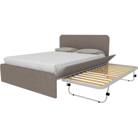 Letto matrimoniale 160x200 con rete estraibile e sollevabile - Grigio fumo (1/5)