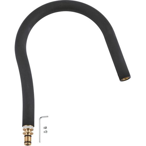 Grohe Brauseschlauch GrohFlexx aus Santopren Softschwarz (1/2)