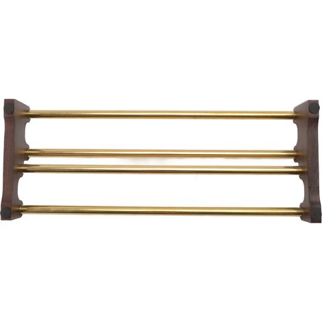 Séchoir à tasses thé en bois composite et acier inox, présentoir bureau pour tasses et bols, 29x11,3x5cm, 226g (1/5)