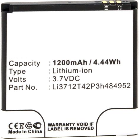 NX - Batterie téléphone, smartphone, GSM pour Amazing 3.7V 1200mAh - LI3712T42P3H484952 (1/3)