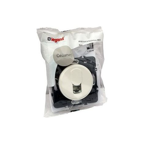 Legrand 099509 Céliane Category 6 STP multimedia RJ45 socket supplied with white cover plate