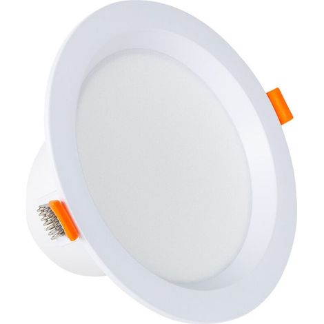 Downlight LED 12W Rond LUX CRI90 Coupe Ø 125 mm IP44 No Flicker 2700K Blanc chaud (1/4)