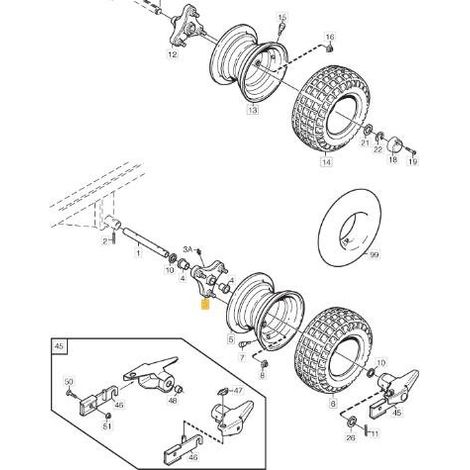 RADNABE. VORNE PRK 2WD C/H ORIGINAL STIGA – 1134-4844-05