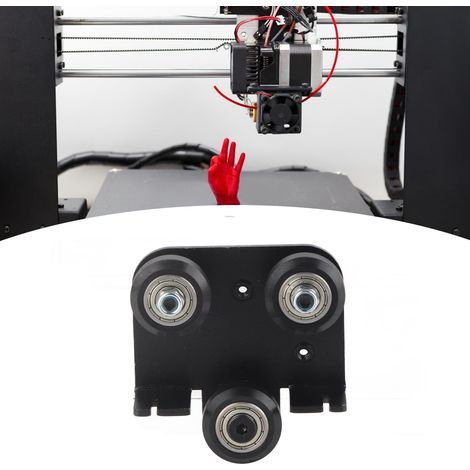 Plaque de Support Arrière en Métal Noir pour Imprimante 3D, Poulie pour Ender3 V2 et CR-10 (1/5)