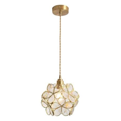 royaluxe-Lustre pendentif en verre soufflé clair – Douille E27 – Longueur 150 cm ajustable – Pour éclairage décoratif intérieur (1/4)