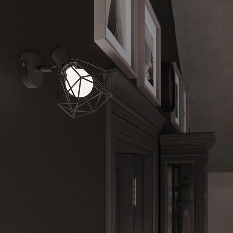 Aplique de pared Mozosa negro, 1 luz (1/5)
