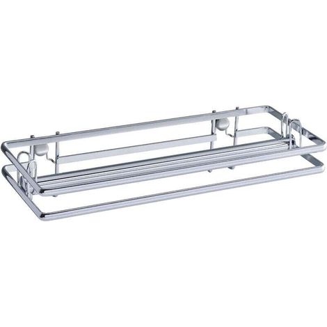 Dévidoir essuie tout mural Style, porte sopalin mural, fixation sans perçage possible avec adaptateur Loc, métal, 32x4x13 cm, Argent (1/3)