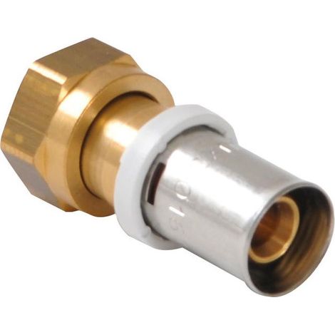 Raccord multicouche à sertir Ø16 femelle libre 15-21 – Connexion étanche pour plomberie – Compatible tubes 16mm – Laiton CW617N (1/2)