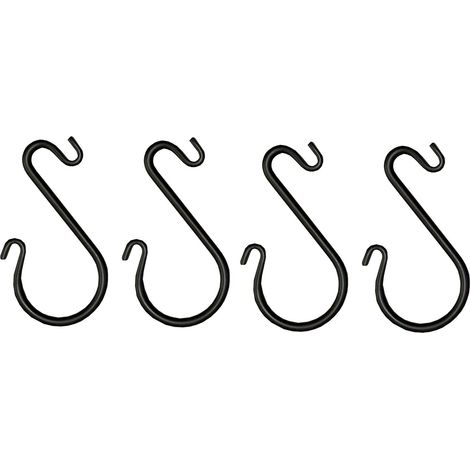 Steel S Hooks for Bird Feeders and Hanging Baskets (Set of 4) (1/5)
