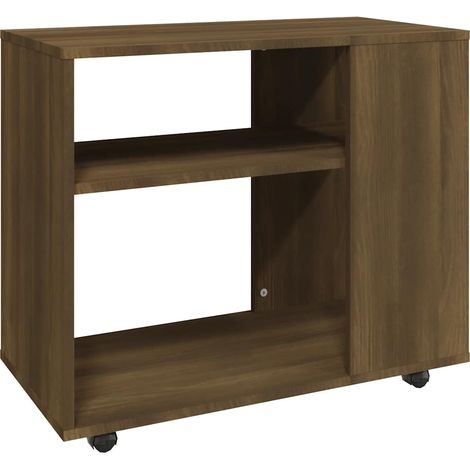 Maison Exclusive - Beistelltisch Braun Eiche 70x35x60,5 cm Holzwe (1/5)