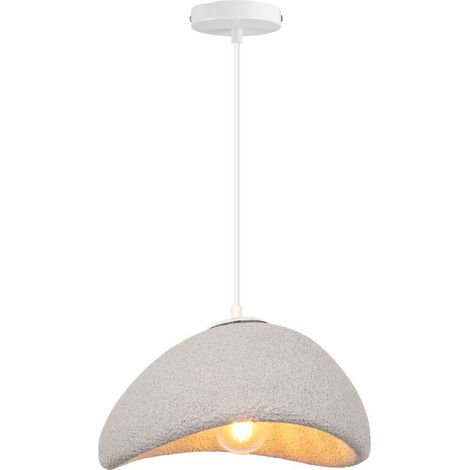 Lustre Personnalisé Créatif D'Intérieur 30CM Plafonnier Rétro E27 Suspension Lustre Moderne Gris (1/5)