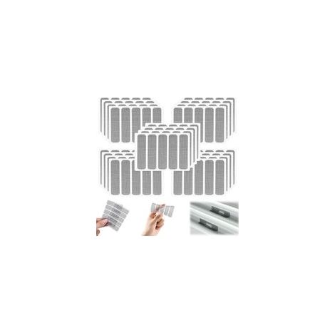 40 Pièce Patchs de Reparation Moustiquaire, Kit Moustiquaire Fenetre, Patchs D'écran de Fenêtre, Anti-Moustiques et Insectes, Auto-adhésive Patchs de Réparation de Mur-Gris (1/5)