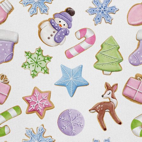 Outdoor dekostoffe oxford - Motiv Lebkuchen mit Zuckerguss (1/5)