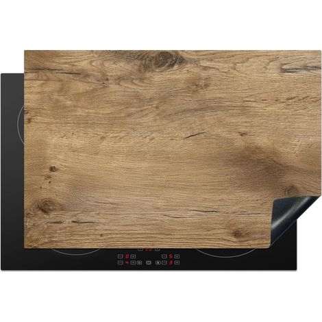 PROTECTION PLAQUE INDUCTION Bois - Marron - Aspect bois Cuisine Accessoire 78x52 cm