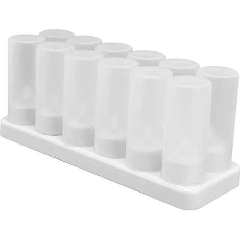 Bougie LED rechargeable sans fil 100-240V, lumière violette, décoration mariage, restaurant, ambiance, rechargeable et réutilisable (lot de 12 bougies violettes avec batterie intégrée, norme UE) (1/5)
