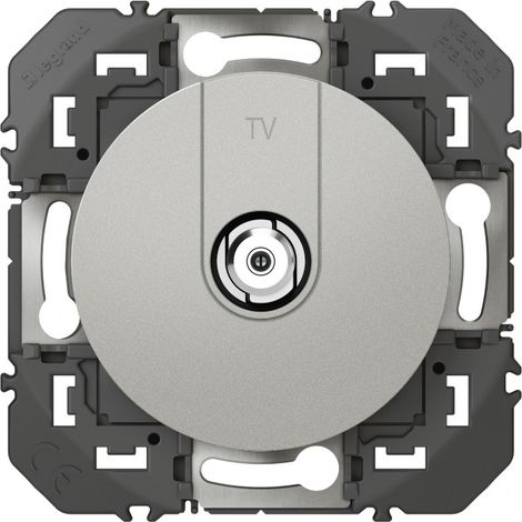 Prise TV type F à visser dooxie finition alu emballage blister (095253)