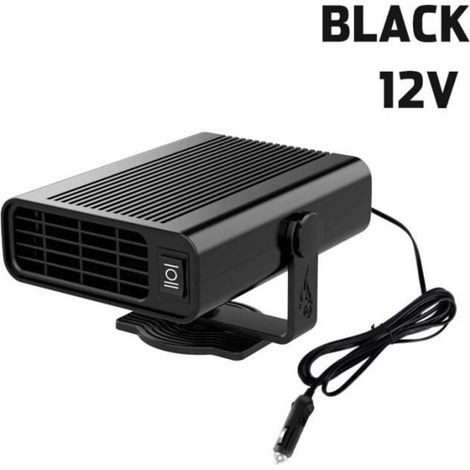 Ricambi auto, riscaldatore portatile per auto da 500 W, ventilatore elettrico, sbrinatore parabrezza, girevole – tipo 12 V, nero