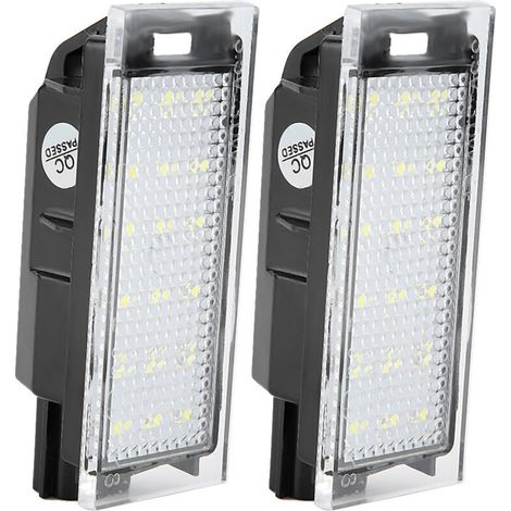 License Plate Lights, 2pcs LED License Plate Lights for Cars, Suitable for Twingo/Clio/Megane/Lagane (18 LED Light Beads) (1/5)