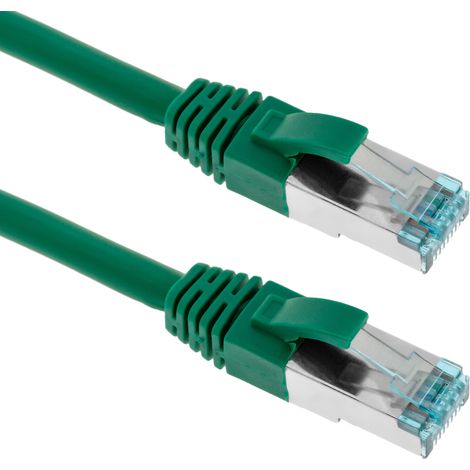 BeMatik - Cavo di rete Ethernet Cat. 7 FTP verde da 0,25 m
