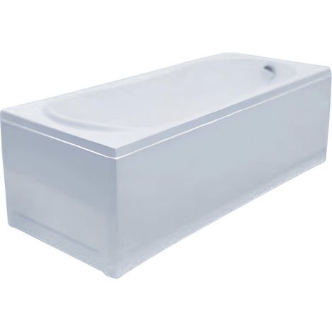 Baignoire rectangulaire avec tablier Paula 150-160-170 x 70cm - Dimensions: 170x70cm - Siphon: Sans (1/3)