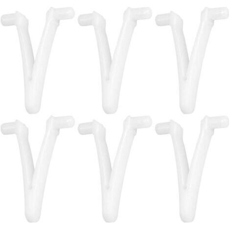 6pcs Piscine d'approvisionnement Papillon v Clip pour Piscine Spa Brosse Feuille râteau Feuille Skimmer tête d'aspirateur pour Nettoyage de Piscine (1/4)
