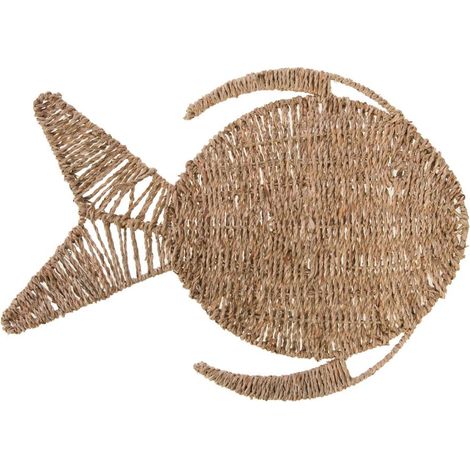 Amadeus - Décoration murale Poisson en rotin