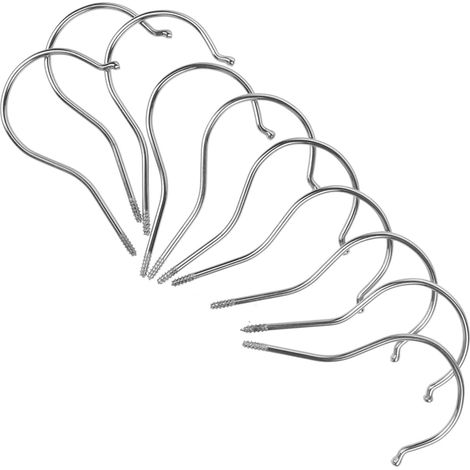 10 crochets plafond - pour vêtements - à visser, suspension (1/5)