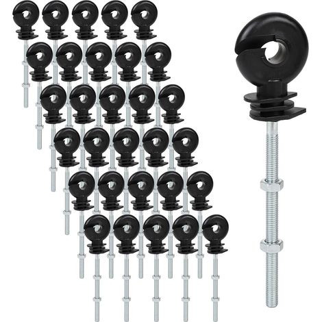 30pcs Isolateur Cloture Electrique 145mm, Isolateurs Annulaires (1/5)
