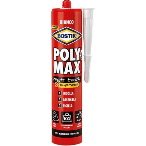 SIGILLANTE 'POLY MAX HIGH TACK EXPRESS BIANCO' BOSTIK 440 gr - Cartuccia