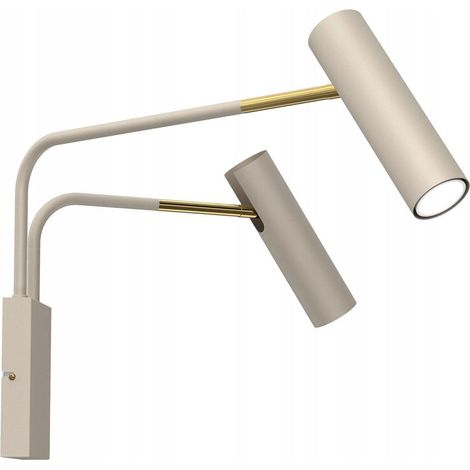 Applique lecture double Axion Luminex beige-or 2xGU10 8W