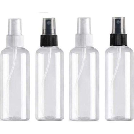 4PCS Flacon Vaporisateur - 100ml - Bouteille de Voyage Vide - Plastique Réutilisables - Transparent - Atomiseur De Poche - Bouteilles de Pulvérisation - Spray Sous-Bouteilles de Cosmétiques (1/4)