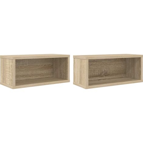 Soporte para CDs 2 uds. Roble Sonoma 40 x 17 x 17 cm vidaXL (1/5)