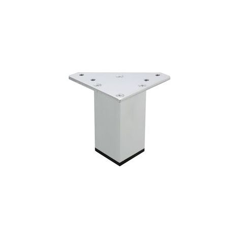 Lot de 4(10 cm) Pieds pour Meubles Blancs – Vis Incluses, Couleur Blanc - Pieds DIY aluminium pour Tables, Meubles de Salle de Bains, Armoires, Etagères (1/5)
