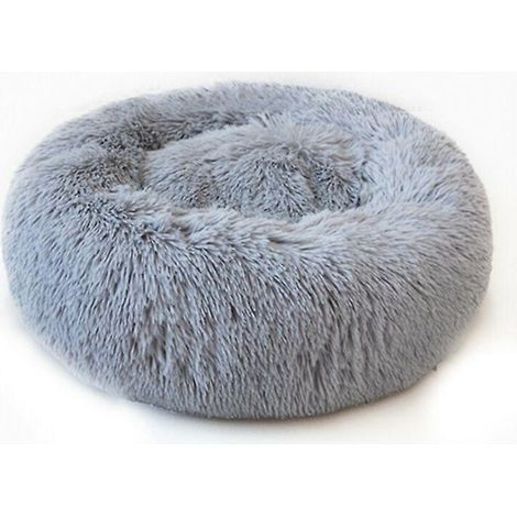 gris Clair 40cm Couchage Panier Chien Chat Corbeille, Coussin Rond Hiver Chaud En Peluche Lit Animal (1/5)