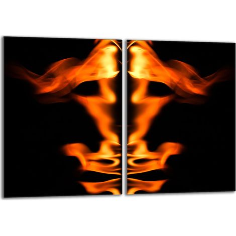 Glasschutzplatte für Herd 2x40x52 Fire (1/5)