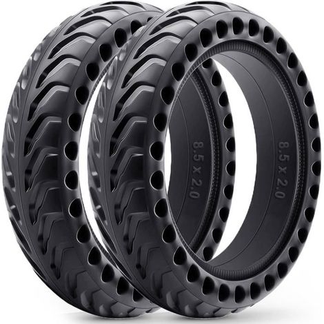 2 Pièces Pneus 50/75-6.1 Pour Trottinette Electrique, Plein Pneu Tubeless Également Compatible Avec Tailles 8,5 X 2,0 Et 8 1/2 X 2-A